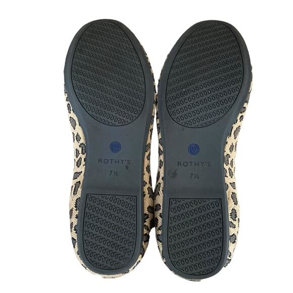 Rothy’s Retired Rounded Toe Flats in Spotted Leopard Size 7.5 - Picture 8 of 10